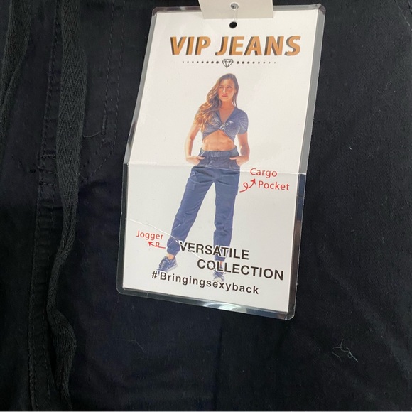 NWT Black Joggers Cargo Pockets - Picture 4 of 4